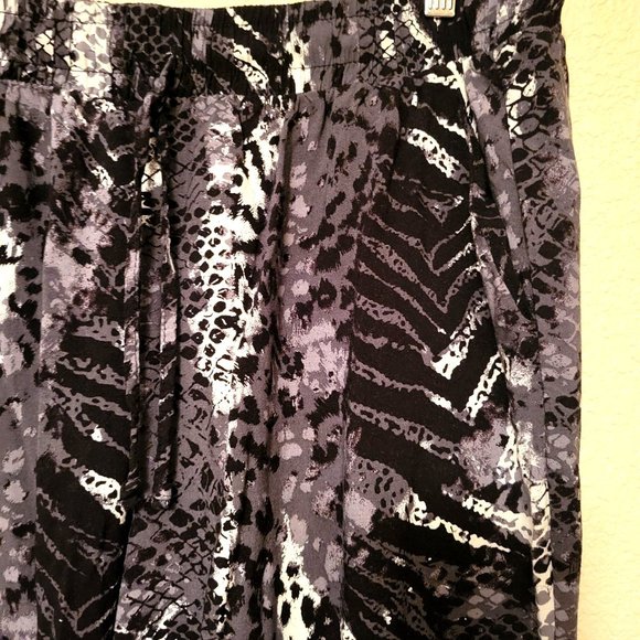 Faded Glory Womens Pants Black XL Plus Size Animal Print Straight Leg - Picture 4 of 8